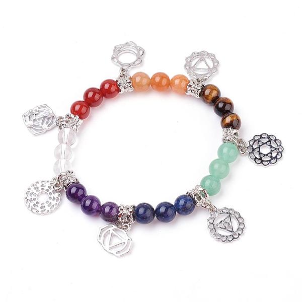 PandaHall Natural Gemstone Charm Bracelets, Chakra Bracelets, with Alloy Findings, 2-3/8 inch(60mm) Natural Gemstone
PandaHall Natural Gemstone Charm Bracelets, Chakra Bracelets, with Alloy Findings, 2-3/8 inch(60mm) Natural Gemstone