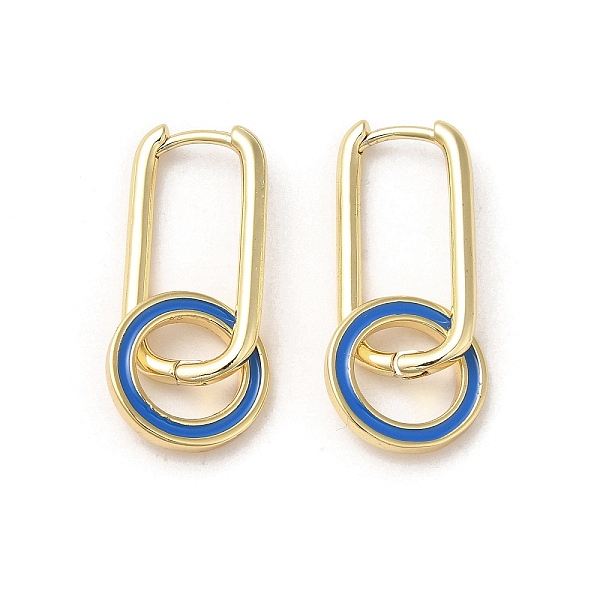 PandaHall Real 18K Gold Plated Brass Ring Dangle Hoop Earrings, with Enamel, Blue, 30x13mm Brass Ring Blue
PandaHall Real 18K Gold Plated Brass Ring Dangle Hoop Earrings, with Enamel, Blue, 30x13mm Brass Ring Blue