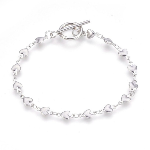 PandaHall 304 Stainless Steel Link Chain Bracelets, with Toggle Clasps, Heart, Stainless Steel Color, 8 inch(20.4cm), 5mm 304 Stainless...
PandaHall 304 Stainless Steel Link Chain Bracelets, with Toggle Clasps, Heart, Stainless Steel Color, 8 inch(20.4cm), 5mm 304 Stainless...