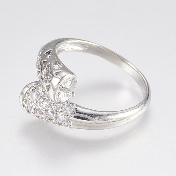 PandaHall Adjustable Brass Cuff Rings, Open Rings Components, with Cubic Zirconia, For Half Drilled Beads, Platinum, Tray: 5mm, 18mm, Pin...
PandaHall Adjustable Brass Cuff Rings, Open Rings Components, with Cubic Zirconia, For Half Drilled Beads, Platinum, Tray: 5mm, 18mm, Pin...
