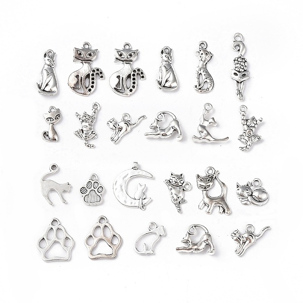 PandaHall Tibetan Style Alloy Pendants, Cat Charms, Antique Silver, 16.5~33x8.5~16.5x2.5~3mm, Hole: 1.5~2mm, 51pcs/set Alloy Cat Shape
PandaHall Tibetan Style Alloy Pendants, Cat Charms, Antique Silver, 16.5~33x8.5~16.5x2.5~3mm, Hole: 1.5~2mm, 51pcs/set Alloy Cat Shape