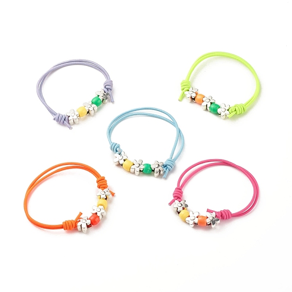 PandaHall Flower & Column Beaded Cord Bracelet, Alloy & Acrylic Adjustable Bracelet for Women, Mixed Color, Inner Diameter: 2-1/8 inch..., Multicolor
PandaHall Flower & Column Beaded Cord Bracelet, Alloy & Acrylic Adjustable Bracelet for Women, Mixed Color, Inner Diameter: 2-1/8 inch..., Multicolor
