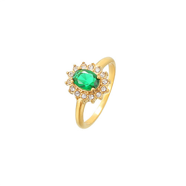 PandaHall Cubic Zirconia Oval Finger Ring, Golden Stainless Steel Finger Ring, Green, US Size 6(16.5mm) Stainless Steel+Cubic Zirconia Oval...
PandaHall Cubic Zirconia Oval Finger Ring, Golden Stainless Steel Finger Ring, Green, US Size 6(16.5mm) Stainless Steel+Cubic Zirconia Oval...