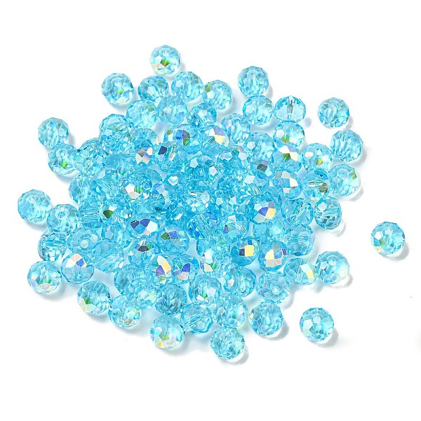 PandaHall Electroplate Glass Beads, Rondelle, Cyan, 6x4mm, Hole: 1.4mm, 100pcs/bag Glass Rondelle Cyan
PandaHall Electroplate Glass Beads, Rondelle, Cyan, 6x4mm, Hole: 1.4mm, 100pcs/bag Glass Rondelle Cyan