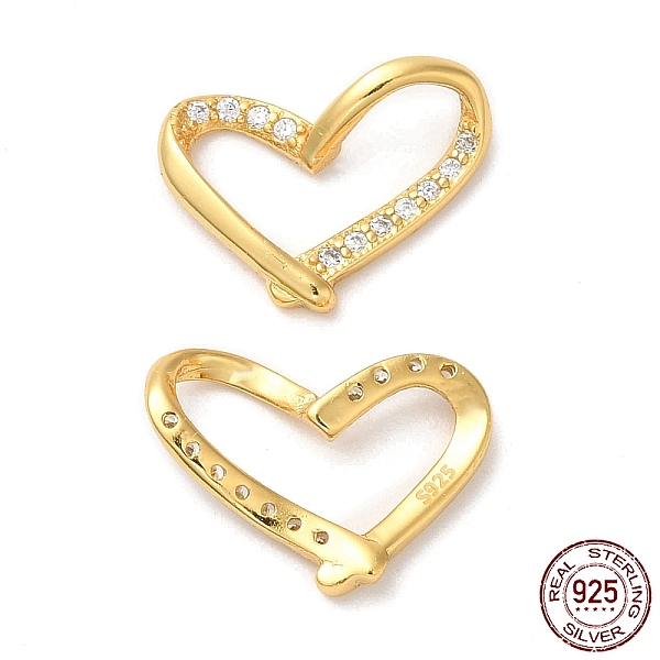 PandaHall 925 Sterling Silver Linking Rings, Micro Pave Cubic Zirconia, with 925 Stamp, Asymmetrical Heart, Real 18K Gold Plated, 12x15x4mm..., Clear
PandaHall 925 Sterling Silver Linking Rings, Micro Pave Cubic Zirconia, with 925 Stamp, Asymmetrical Heart, Real 18K Gold Plated, 12x15x4mm..., Clear