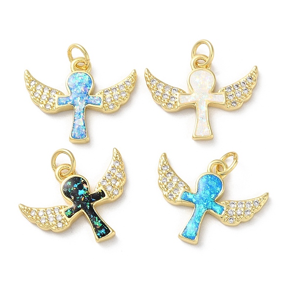PandaHall Brass Micro Pave Clear Cubic Zirconia Pendants, with Synthetic Opal and Jump Ring, Real 18K Gold Plated, Wing, 16x20x2.5mm, Hole..., Multicolor
PandaHall Brass Micro Pave Clear Cubic Zirconia Pendants, with Synthetic Opal and Jump Ring, Real 18K Gold Plated, Wing, 16x20x2.5mm, Hole..., Multicolor