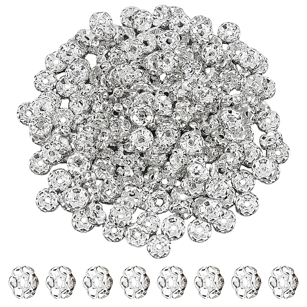 PandaHall DICOSMETIC 200Pcs Brass Rhinestone Spacer Beads, Grade A, Wavy Edge, Silver Color Plated, Flat Round, Crystal, 6x3mm, Hole: 1mm..., Clear
PandaHall DICOSMETIC 200Pcs Brass Rhinestone Spacer Beads, Grade A, Wavy Edge, Silver Color Plated, Flat Round, Crystal, 6x3mm, Hole: 1mm..., Clear