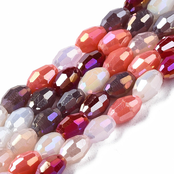 PandaHall Electroplate Glass Beads Strands, AB Color Plated, Faceted, Rice, Alice Blue, 4.5x3mm, Hole: 0.7mm, about 96~100pcs/Strand, 15.75...
PandaHall Electroplate Glass Beads Strands, AB Color Plated, Faceted, Rice, Alice Blue, 4.5x3mm, Hole: 0.7mm, about 96~100pcs/Strand, 15.75...