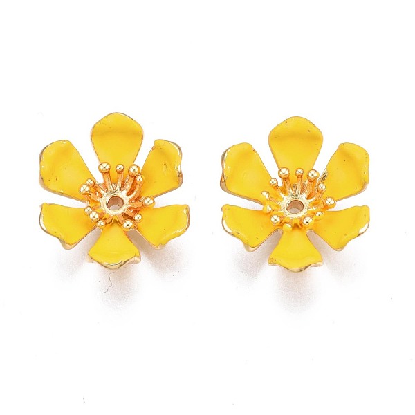 PandaHall Brass Enamel Beads, Nickel Free, Golden, Flower, Gold, 20x17x1.5mm, Hole: 1mm Brass+Enamel Flower Gold
PandaHall Brass Enamel Beads, Nickel Free, Golden, Flower, Gold, 20x17x1.5mm, Hole: 1mm Brass+Enamel Flower Gold