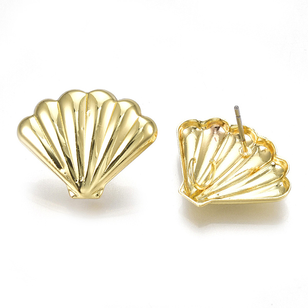 PandaHall Alloy Stud Earring Findings, with Loop, Steel Pins, Shell, Light Gold, 17x21.5mm, Hole: 3mm, Pin: 0.7mm Alloy Shell Shape
PandaHall Alloy Stud Earring Findings, with Loop, Steel Pins, Shell, Light Gold, 17x21.5mm, Hole: 3mm, Pin: 0.7mm Alloy Shell Shape