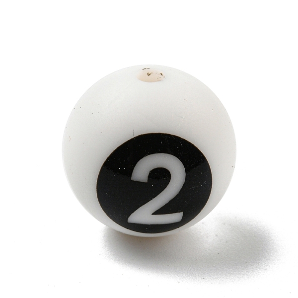 PandaHall Round with Black Number 2 Silicone Beads, Chewing Beads For Teethers, DIY Nursing Necklaces Making, White, 14.5~15x14.5mm, Hole...
PandaHall Round with Black Number 2 Silicone Beads, Chewing Beads For Teethers, DIY Nursing Necklaces Making, White, 14.5~15x14.5mm, Hole...
