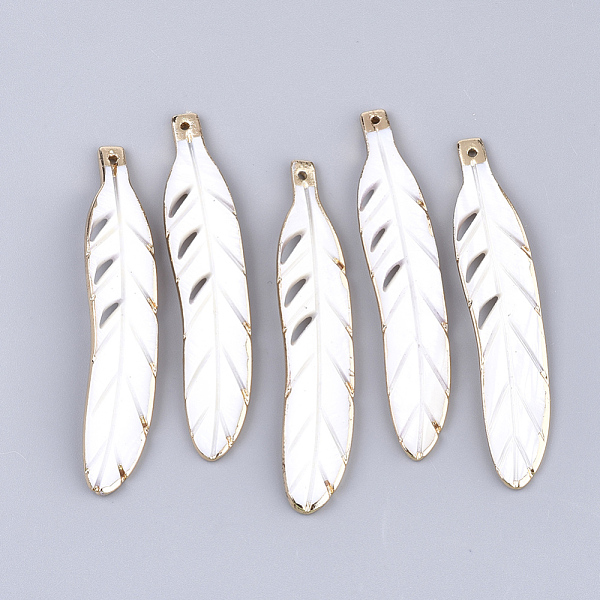 PandaHall Electroplate Freshwater Shell Big Pendants, Feather, Light Gold, 68~69x13~14x2mm, Hole: 1.5mm Freshwater Shell Feather
PandaHall Electroplate Freshwater Shell Big Pendants, Feather, Light Gold, 68~69x13~14x2mm, Hole: 1.5mm Freshwater Shell Feather