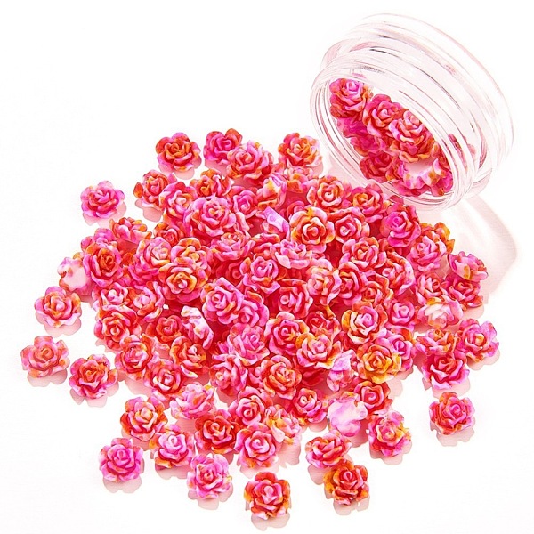 PandaHall Spray Painted Resin Cabochons, Nail Art Decoration Accessories, Two Tone Color, Flower, Hot Pink, 6~6.5x6~6.5x3~3.5mm, back...
PandaHall Spray Painted Resin Cabochons, Nail Art Decoration Accessories, Two Tone Color, Flower, Hot Pink, 6~6.5x6~6.5x3~3.5mm, back...