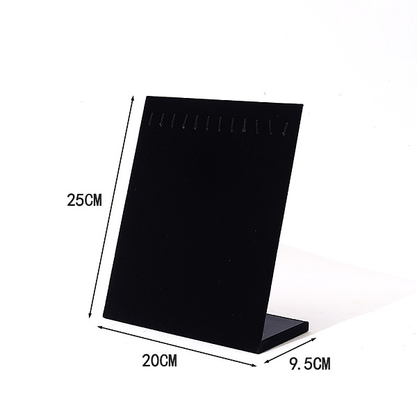 PandaHall Velvet Necklace Display Stands, Jewelry Display Rack, L-Shaped, Rectangle, Black, 9.5x20x25cm Velvet Black
PandaHall Velvet Necklace Display Stands, Jewelry Display Rack, L-Shaped, Rectangle, Black, 9.5x20x25cm Velvet Black