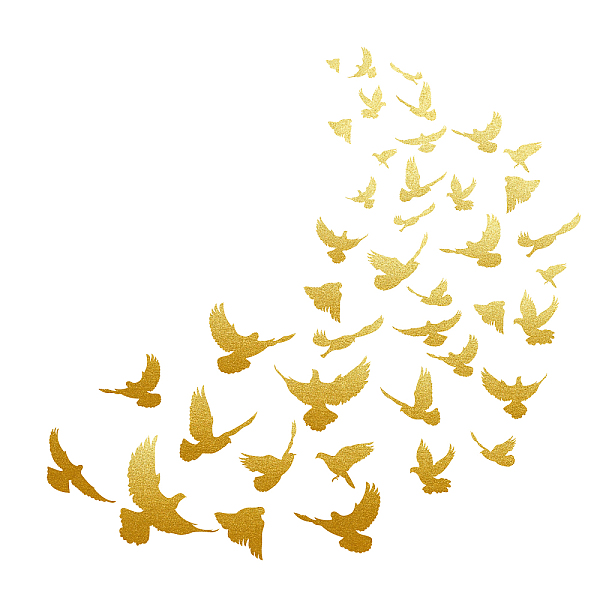 PandaHall SUPERDANT 40PCS Gold Flying Birds Wall Stickers Flock of Birds Flying Silhouettes Wall Decal Creative Vinyl Wall Art Decor for...
PandaHall SUPERDANT 40PCS Gold Flying Birds Wall Stickers Flock of Birds Flying Silhouettes Wall Decal Creative Vinyl Wall Art Decor for...