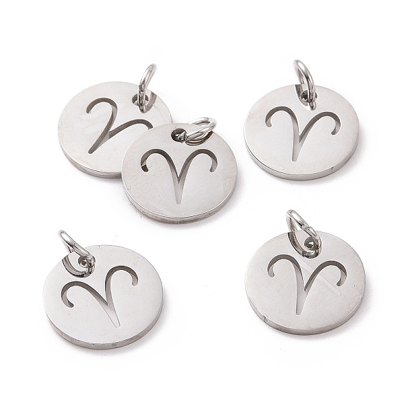 PandaHall 304 Stainless Steel Charms, Flat Round with Constellation/Zodiac Sign, Aries, 12x1mm, Hole: 3mm 304 Stainless Steel Aries
PandaHall 304 Stainless Steel Charms, Flat Round with Constellation/Zodiac Sign, Aries, 12x1mm, Hole: 3mm 304 Stainless Steel Aries