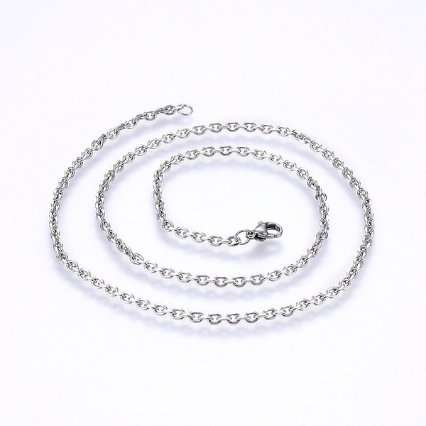 PandaHall 304 Stainless Steel Cable Chain Necklaces, Stainless Steel Color, 17.71 inch(45cm), 1.4mm 304 Stainless Steel
PandaHall 304 Stainless Steel Cable Chain Necklaces, Stainless Steel Color, 17.71 inch(45cm), 1.4mm 304 Stainless Steel