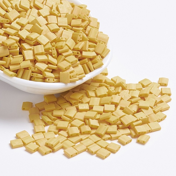PandaHall MIYUKI TILA Beads, Japanese Seed Beads, 2-Hole, (TL2311) Matte Opaque Canary, 5x5x1.9mm, Hole: 0.8mm, about 118pcs/10g Glass Gold
PandaHall MIYUKI TILA Beads, Japanese Seed Beads, 2-Hole, (TL2311) Matte Opaque Canary, 5x5x1.9mm, Hole: 0.8mm, about 118pcs/10g Glass Gold