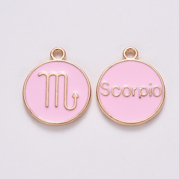 PandaHall Alloy Enamel Pendants, Cadmium Free & Lead Free, Flat Round with Constellation, Light Gold, Pink, Scorpio, 15x12x2mm, Hole: 1.5mm...
PandaHall Alloy Enamel Pendants, Cadmium Free & Lead Free, Flat Round with Constellation, Light Gold, Pink, Scorpio, 15x12x2mm, Hole: 1.5mm...