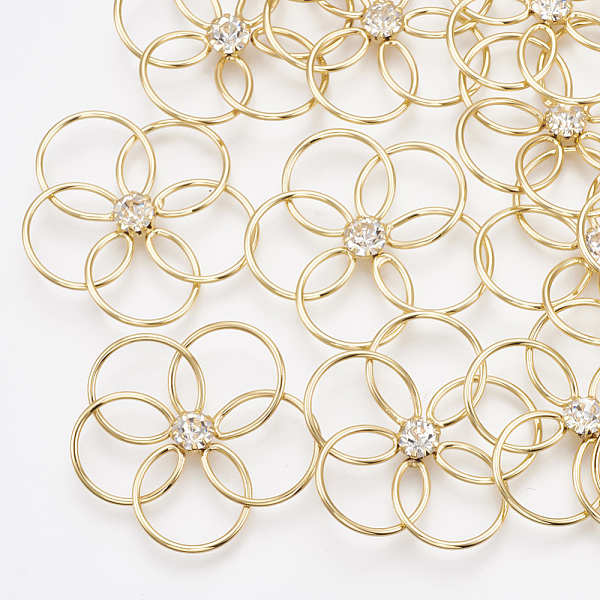 PandaHall Brass Filigree Joiners Links, with Cubic Zirconia, Flower, Clear, Real 18K Gold Plated, 30x30x4.5mm Brass Flower Clear
PandaHall Brass Filigree Joiners Links, with Cubic Zirconia, Flower, Clear, Real 18K Gold Plated, 30x30x4.5mm Brass Flower Clear