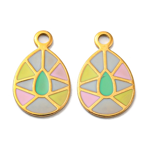 PandaHall 304 Stainless Steel Pendants, with Enamel, Teardrop Charm, Real 14K Gold Plated, Colorful, 17x10.5x1~1.5mm, Hole: 1.8mm Stainless...
PandaHall 304 Stainless Steel Pendants, with Enamel, Teardrop Charm, Real 14K Gold Plated, Colorful, 17x10.5x1~1.5mm, Hole: 1.8mm Stainless...