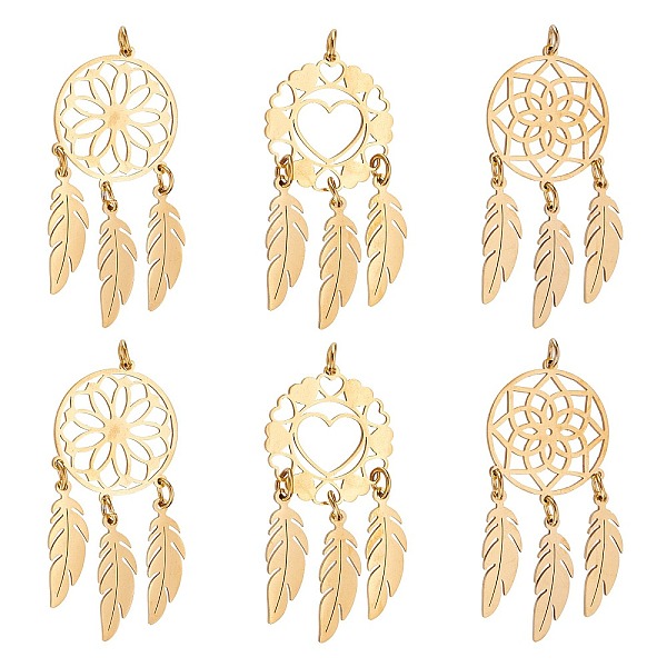 PandaHall DICOSMETIC 6Pcs 3 Colors Dream Catcher Charms Woven Net Pendants with Jump Rings Web with Feather Pendant Mixed Color for DIY...
PandaHall DICOSMETIC 6Pcs 3 Colors Dream Catcher Charms Woven Net Pendants with Jump Rings Web with Feather Pendant Mixed Color for DIY...