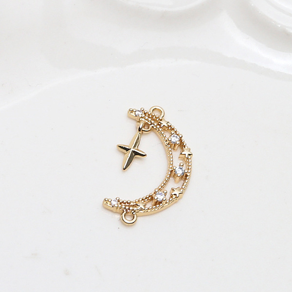 PandaHall Brass Micro Pave Clear Cubic Zirconia Connector Charms, Golden, Moon, 25x13mm Brass+Cubic Zirconia Moon Clear
PandaHall Brass Micro Pave Clear Cubic Zirconia Connector Charms, Golden, Moon, 25x13mm Brass+Cubic Zirconia Moon Clear