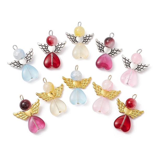PandaHall 10Pcs 10 Color Glass Beaded Pendant, with Alloy Findings, Angle Fairy Charms, Mixed Color, 28.5x21.5x8mm, Hole: 3.2mm, 1Pc/color..., Multicolor
PandaHall 10Pcs 10 Color Glass Beaded Pendant, with Alloy Findings, Angle Fairy Charms, Mixed Color, 28.5x21.5x8mm, Hole: 3.2mm, 1Pc/color..., Multicolor