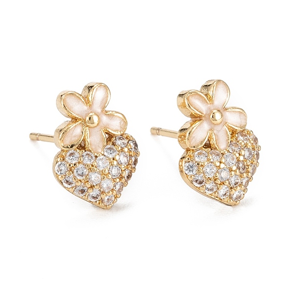 PandaHall Heart & Flower Sparkling Cubic Zirconia Hoop Earrings for Girl Women, Lead Free & Nickel Free & Cadmium Free, Real 18K Gold Plated...
PandaHall Heart & Flower Sparkling Cubic Zirconia Hoop Earrings for Girl Women, Lead Free & Nickel Free & Cadmium Free, Real 18K Gold Plated...