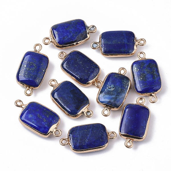 PandaHall Edge Golden Plated Natural Lapis Lazuli Links connectors, with Golden Tone Iron Loops, Rectangle, 26~27x13.5x6~7mm, Hole...
PandaHall Edge Golden Plated Natural Lapis Lazuli Links connectors, with Golden Tone Iron Loops, Rectangle, 26~27x13.5x6~7mm, Hole...
