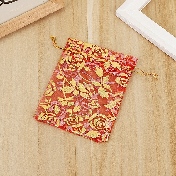 PandaHall Rectangle Organza Drawstring Gift Bags, Gold Stamping Rose Pouches for Wedding Party Gift Storage, Orange Red, 12x9cm Organza...
PandaHall Rectangle Organza Drawstring Gift Bags, Gold Stamping Rose Pouches for Wedding Party Gift Storage, Orange Red, 12x9cm Organza...