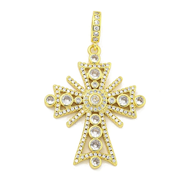 PandaHall Rack Plating Brass Micro Pave Clear Cubic Zirconia Pendants, Cadmium Free & Lead Free, Real 18K Gold Plated, Cross, 37x28.5x3mm...
PandaHall Rack Plating Brass Micro Pave Clear Cubic Zirconia Pendants, Cadmium Free & Lead Free, Real 18K Gold Plated, Cross, 37x28.5x3mm...