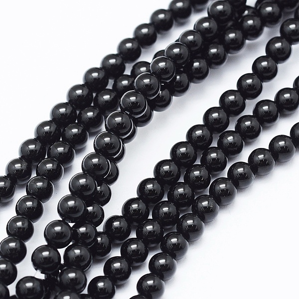 PandaHall Natural Black Onyx Beads Strands, Dyed, Round, 4mm, Hole: 0.5mm, about 97pcs/strand, 14.96 inch(38cm) Black Onyx Round
PandaHall Natural Black Onyx Beads Strands, Dyed, Round, 4mm, Hole: 0.5mm, about 97pcs/strand, 14.96 inch(38cm) Black Onyx Round