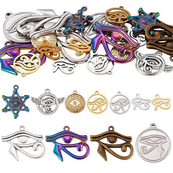 PandaHall 22Pcs 11 Style Laser Cut Pendants, with Stainless Steel, Alloy & Brass, Mix-shaped, Mixed Color, 12~28.5x13.5~31x1~3.5mm, Hole..., Clear
PandaHall 22Pcs 11 Style Laser Cut Pendants, with Stainless Steel, Alloy & Brass, Mix-shaped, Mixed Color, 12~28.5x13.5~31x1~3.5mm, Hole..., Clear