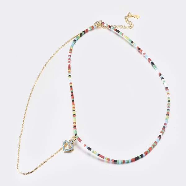 PandaHall Natural Peach Moonstone Tiered Necklaces, Layered Necklaces, with Brass Findings, Heart, 14.5 inch (37cm), 1mm Moonstone
PandaHall Natural Peach Moonstone Tiered Necklaces, Layered Necklaces, with Brass Findings, Heart, 14.5 inch (37cm), 1mm Moonstone