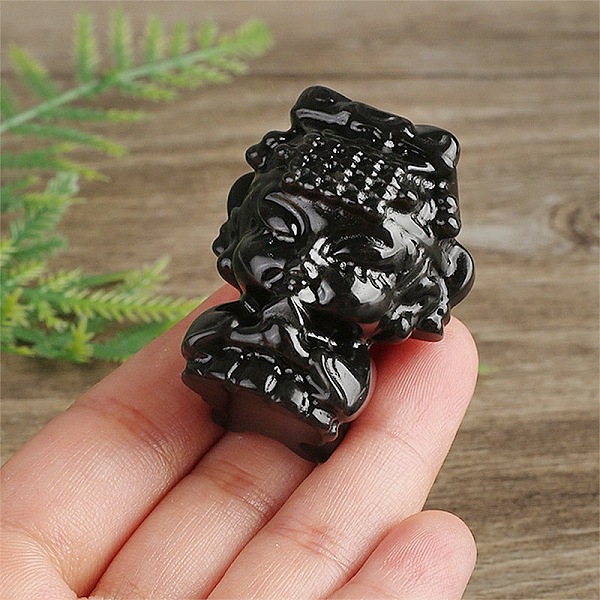 PandaHall Natural Obsidian Carved Healing Figurines, Reiki Energy Stone Display Decorations, Mazu, 40x31mm Obsidian Human
PandaHall Natural Obsidian Carved Healing Figurines, Reiki Energy Stone Display Decorations, Mazu, 40x31mm Obsidian Human