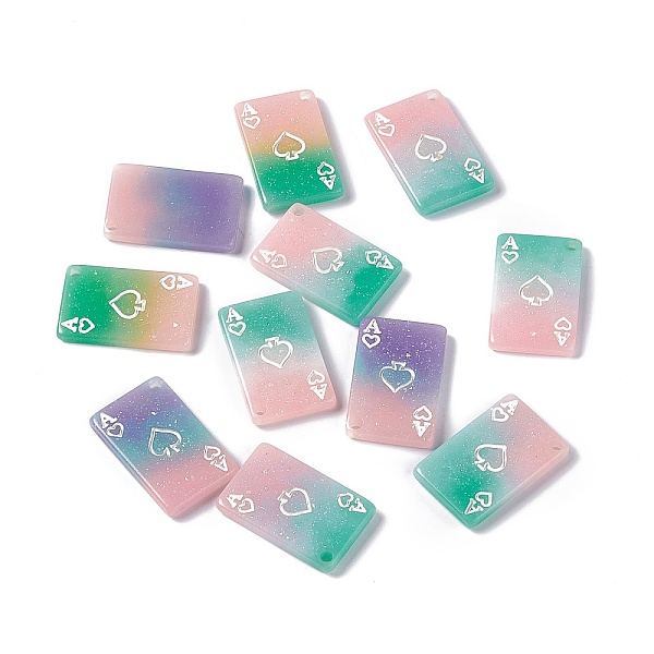PandaHall Transparent Resin Pendants, Gradient Color Playing Card Charms with Glitter Powder, Rectangle with Spade, Mixed Color, 26.5x17x3mm..., Multicolor
PandaHall Transparent Resin Pendants, Gradient Color Playing Card Charms with Glitter Powder, Rectangle with Spade, Mixed Color, 26.5x17x3mm..., Multicolor