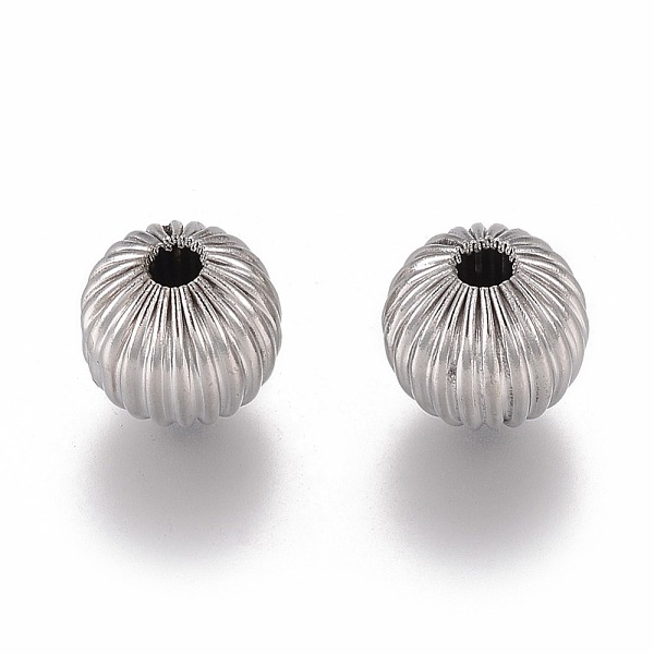 PandaHall Round 304 Stainless Steel Corrugated Beads, Stainless Steel Color, 10mm, Hole: 2mm 304 Stainless Steel Round
PandaHall Round 304 Stainless Steel Corrugated Beads, Stainless Steel Color, 10mm, Hole: 2mm 304 Stainless Steel Round