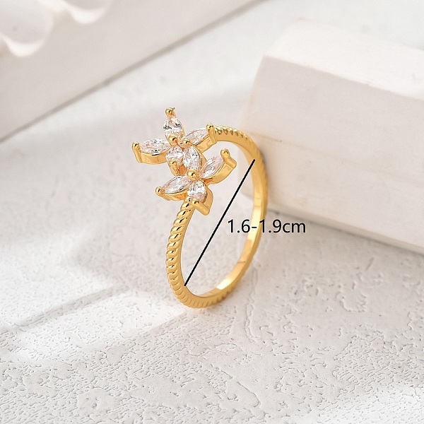 PandaHall Flower Design Ladies Ring for Daily Wear, Dating and Vacation, Golden, Inner Diameter: 18mm Brass
PandaHall Flower Design Ladies Ring for Daily Wear, Dating and Vacation, Golden, Inner Diameter: 18mm Brass