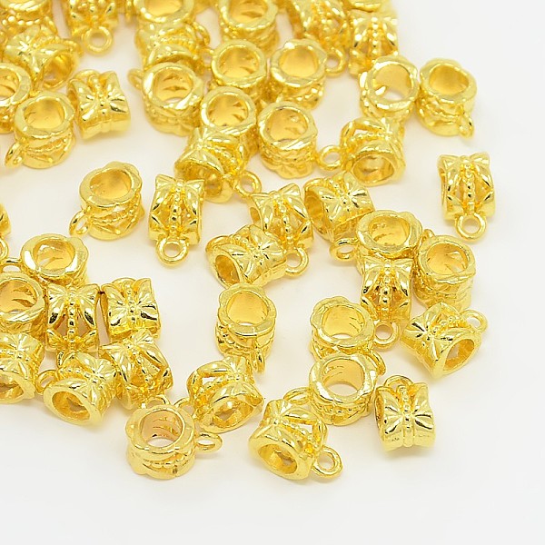 PandaHall Tibetan Style Alloy Hanger, Bail Beads, Lead Free & Cadmium Free & Nickel Free, Golden, about 11.5mm long, 6mm wide, 8mm thick...
PandaHall Tibetan Style Alloy Hanger, Bail Beads, Lead Free & Cadmium Free & Nickel Free, Golden, about 11.5mm long, 6mm wide, 8mm thick...