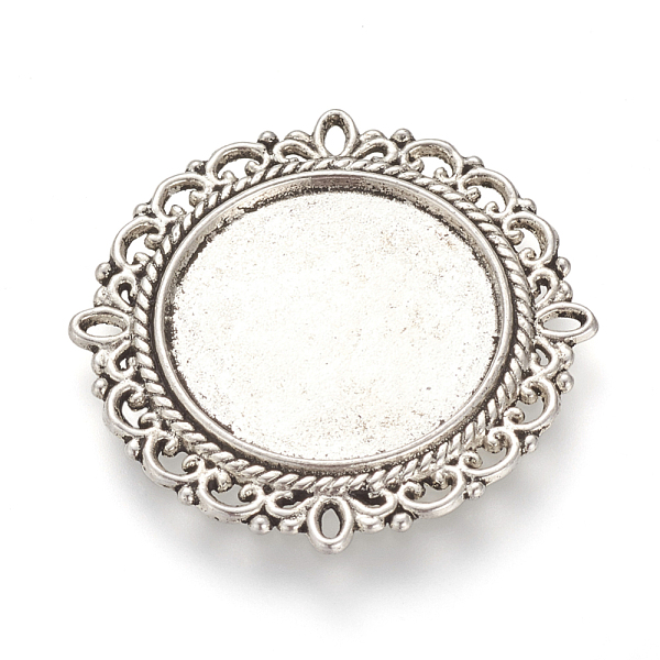 PandaHall Tibetan Style Alloy Cabochon Connector Settings, Flat Round, Cadmium Free & Nickel Free & Lead Free, Antique Silver, Tray: 20mm...
PandaHall Tibetan Style Alloy Cabochon Connector Settings, Flat Round, Cadmium Free & Nickel Free & Lead Free, Antique Silver, Tray: 20mm...
