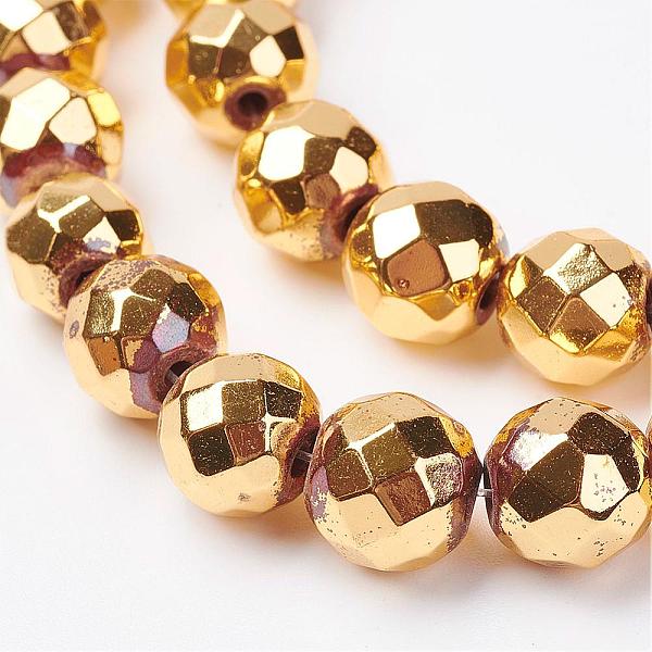 PandaHall Non-magnetic Synthetic Hematite Bead Strands, Faceted, Round, Golden Plated, 10mm, Hole: 1.5mm, about 43pcs/strand, 15.7 inch...
PandaHall Non-magnetic Synthetic Hematite Bead Strands, Faceted, Round, Golden Plated, 10mm, Hole: 1.5mm, about 43pcs/strand, 15.7 inch...