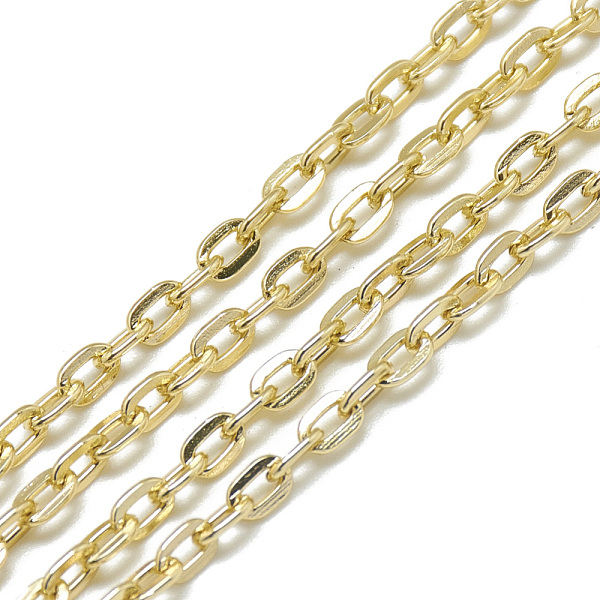 PandaHall Aluminum Cable Chains, Unwelded, Flat Oval, with Spool, Light Khaki, 4.6x3.1x0.8mm Aluminum
PandaHall Aluminum Cable Chains, Unwelded, Flat Oval, with Spool, Light Khaki, 4.6x3.1x0.8mm Aluminum