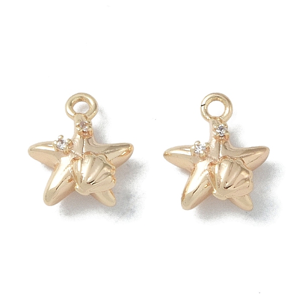 PandaHall Ocean Collection Theme Jewelry, Brass with Cubic Zirconia Charms, Real 18K Gold Plated, Starfish, 10x8.5x4mm, Hole: 1.2mm..., Clear
PandaHall Ocean Collection Theme Jewelry, Brass with Cubic Zirconia Charms, Real 18K Gold Plated, Starfish, 10x8.5x4mm, Hole: 1.2mm..., Clear