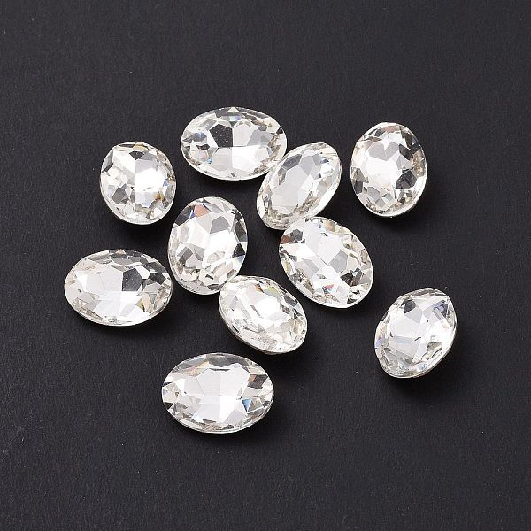 PandaHall Glass Rhinestone Cabochons, Pointed Back & Silver Back Plated, Oval, Crystal, 14x10x5mm Glass Rhinestone Oval Clear
PandaHall Glass Rhinestone Cabochons, Pointed Back & Silver Back Plated, Oval, Crystal, 14x10x5mm Glass Rhinestone Oval Clear