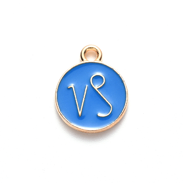 PandaHall Alloy Enamel Pendants, Cadmium Free & Lead Free, Flat Round with Constellation, Light Gold, Dodger Blue, Capricorn, 15x12x2mm...
PandaHall Alloy Enamel Pendants, Cadmium Free & Lead Free, Flat Round with Constellation, Light Gold, Dodger Blue, Capricorn, 15x12x2mm...