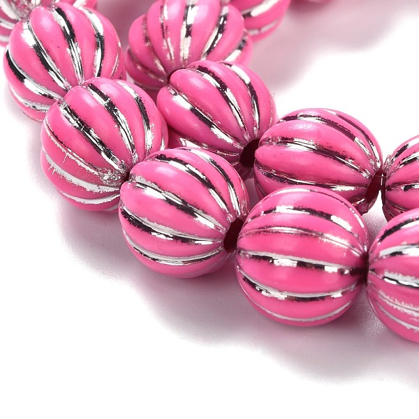 PandaHall Grooved Resin Beads Strands, Silver Metal Enlaced, Pumpkin, Hot Pink, 10~12mm, Hole: 3mm, about 32pcs/strand, 13.78''(35cm) Resin...
PandaHall Grooved Resin Beads Strands, Silver Metal Enlaced, Pumpkin, Hot Pink, 10~12mm, Hole: 3mm, about 32pcs/strand, 13.78''(35cm) Resin...