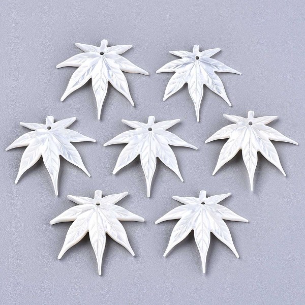 PandaHall Autumn Theme Natural White Shell Mother of Pearl Shell Pendants, Carved, Maple Leaf, Seashell Color, 25~26x28~29x2.5mm, Hole...
PandaHall Autumn Theme Natural White Shell Mother of Pearl Shell Pendants, Carved, Maple Leaf, Seashell Color, 25~26x28~29x2.5mm, Hole...