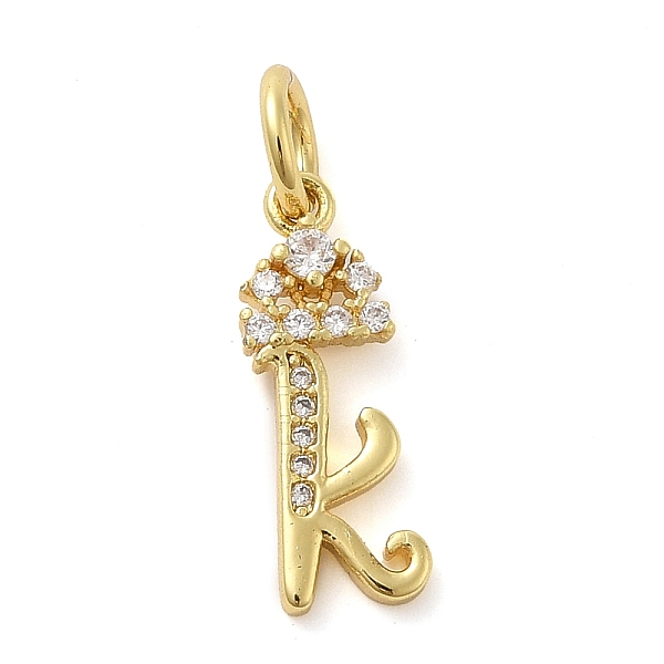 PandaHall Brass Micro Pave Cubic Zirconia Pendants, with Jump Ring, Letter K, 17.5x6x2mm, Ring: 6x1mm, Inner Diameter: 4mm Brass+Cubic..., Clear
PandaHall Brass Micro Pave Cubic Zirconia Pendants, with Jump Ring, Letter K, 17.5x6x2mm, Ring: 6x1mm, Inner Diameter: 4mm Brass+Cubic..., Clear