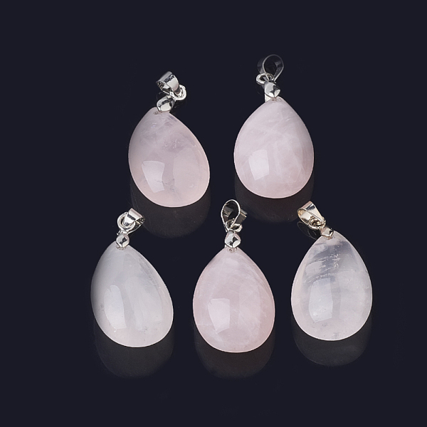 PandaHall Natural Rose Quartz Pendants, with Platinum Tone Brass Findings, teardrop, 23.5x15x8mm, Hole: 4x4mm Rose Quartz Teardrop
PandaHall Natural Rose Quartz Pendants, with Platinum Tone Brass Findings, teardrop, 23.5x15x8mm, Hole: 4x4mm Rose Quartz Teardrop